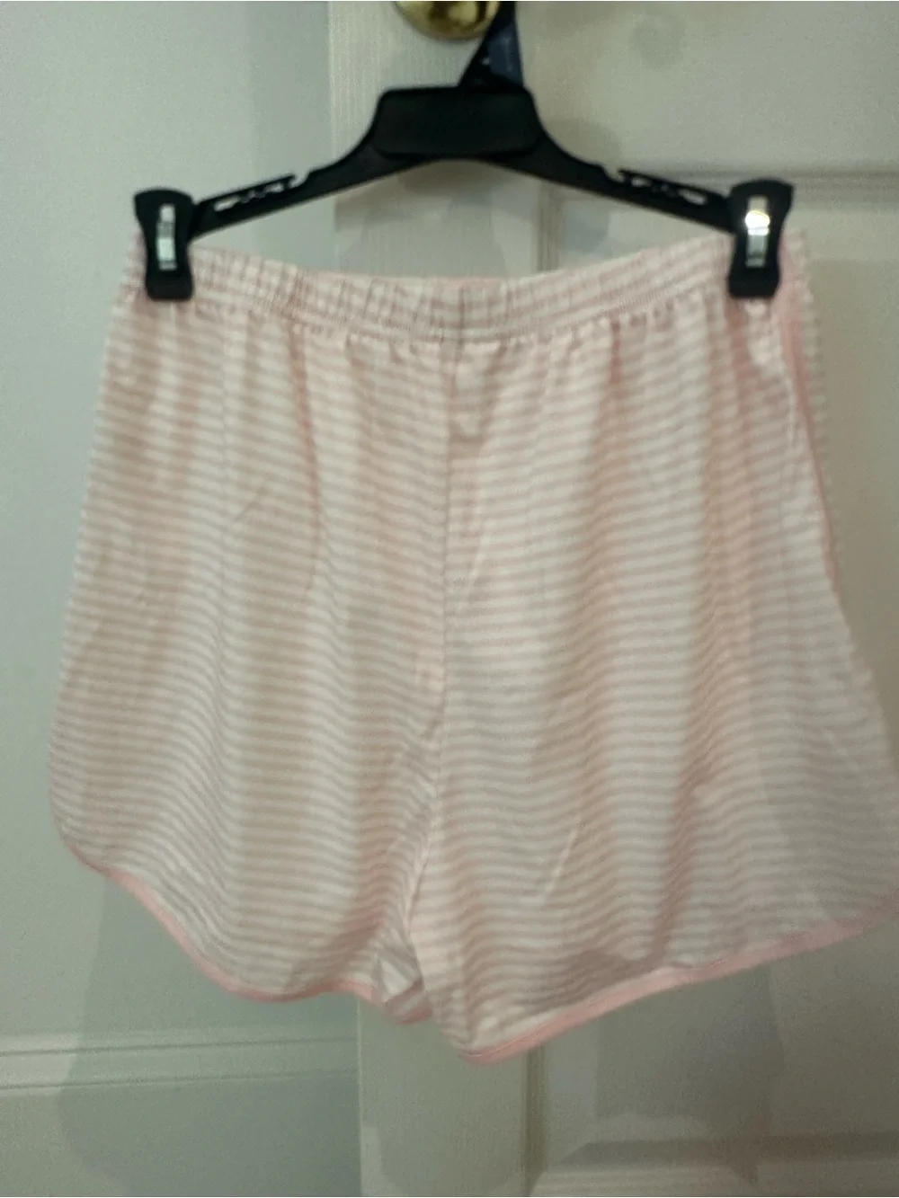 Soft Pink Striped Pajama Set - Short Sleeve Top & Shorts - Picture 5 of 5